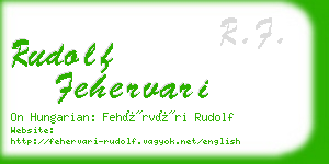 rudolf fehervari business card